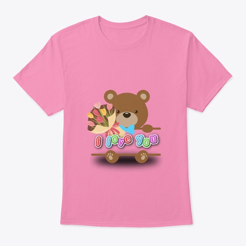 I love you flower and bear collection