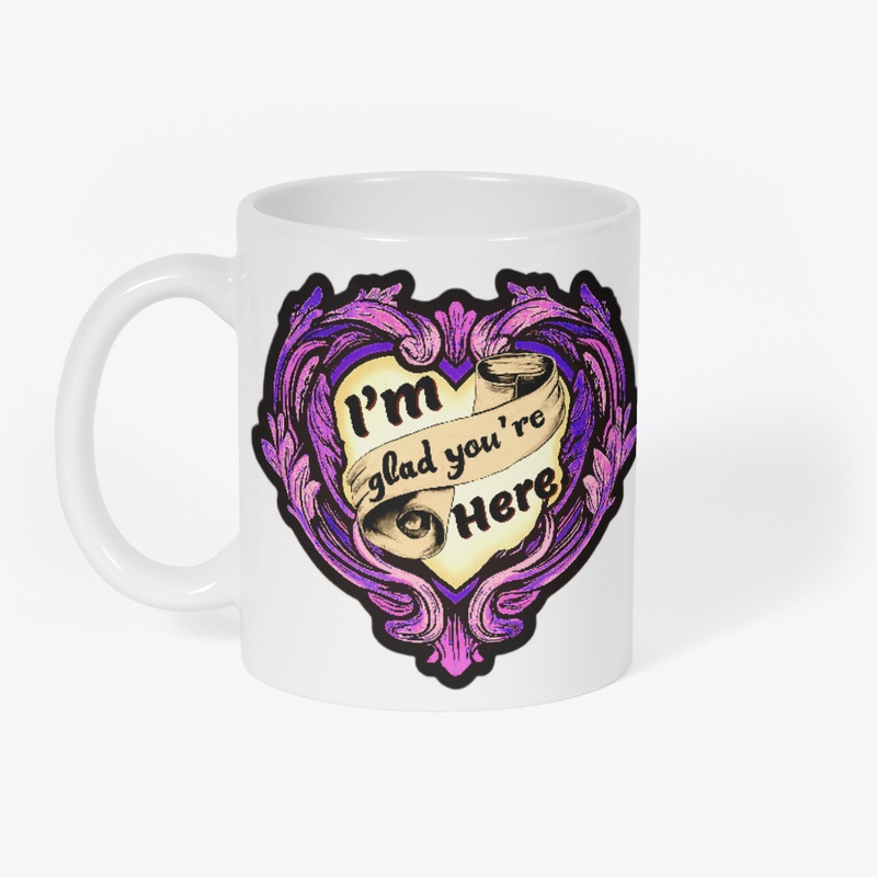 Baroque Heart mug in ultraviolet