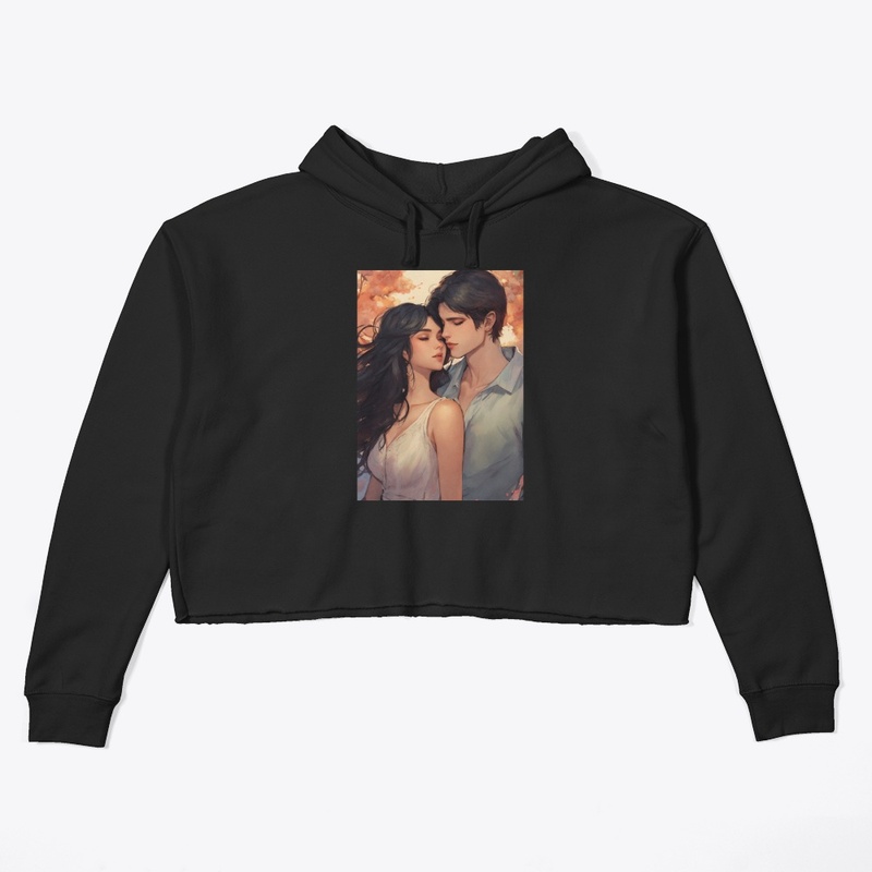 Printed crop hoodie 