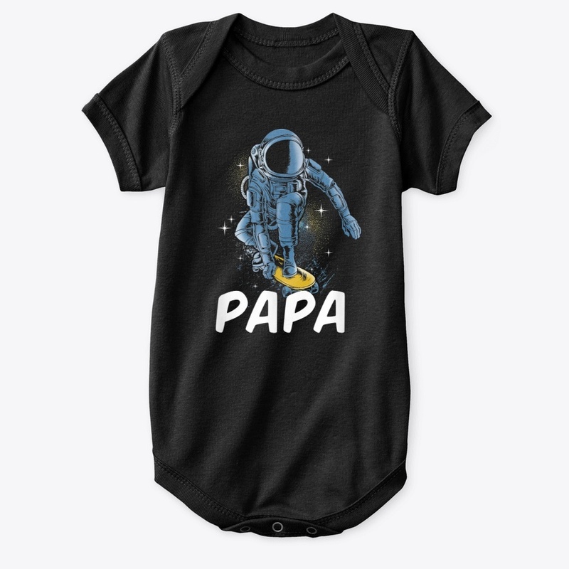 Astronaut Skateboarding  Papa