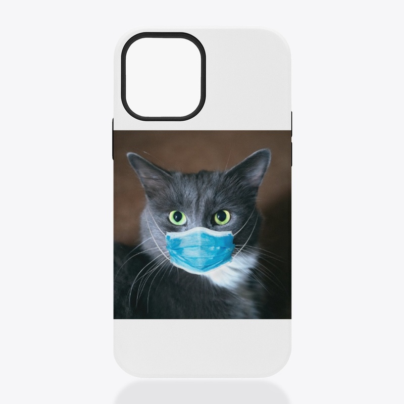 Mask Wearing Cat Pouch 