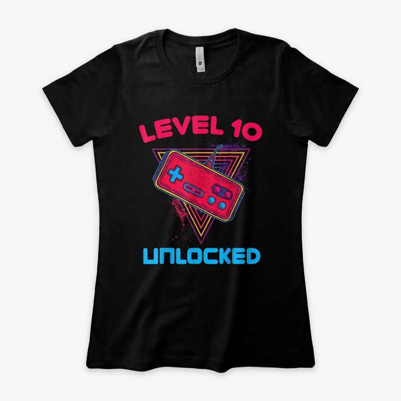 Level 10 Unlocked Shirt Funny Video Game