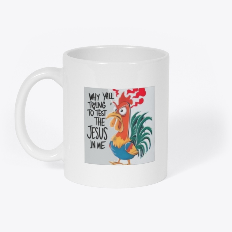 Rooster funny ceramic coffee mug