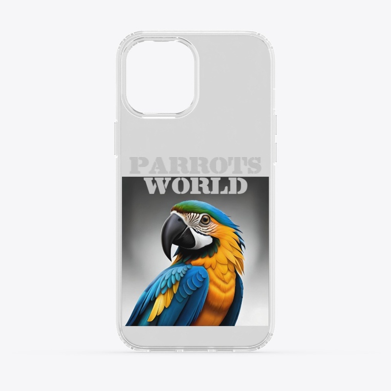 Cartoon Blue & Gold Macaw Parrot