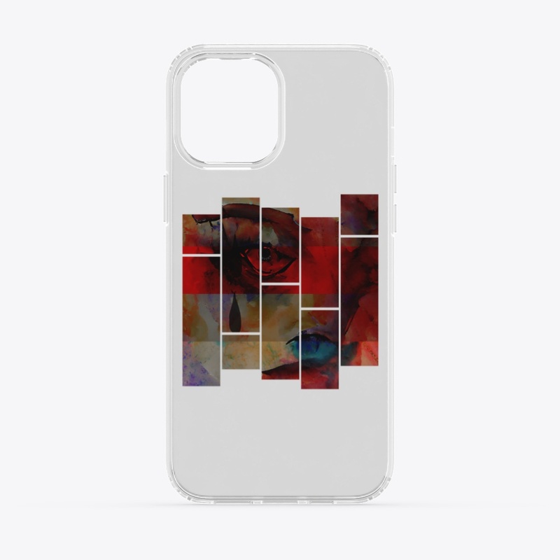 Woman Tear Drops Grunge 