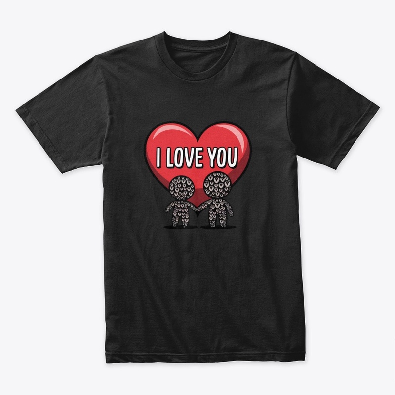 "I Love You - Cute Couples Graphic Tee"