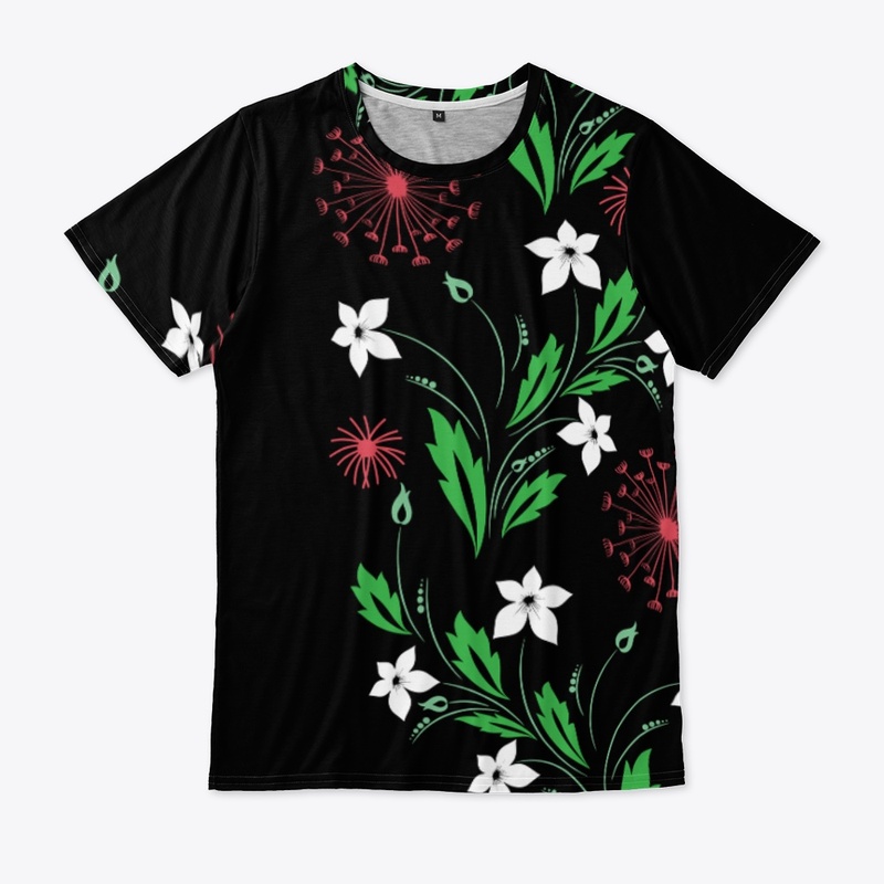 Art Nouveau Boho Wildflowers Flowers tee