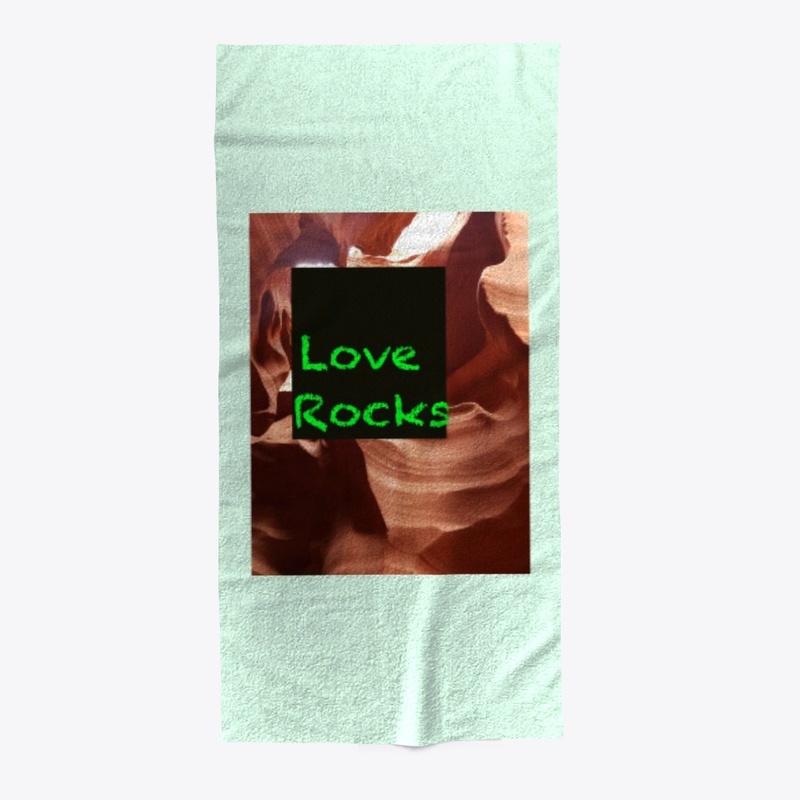 Love Rocks Funny Neon Green Nature Pic