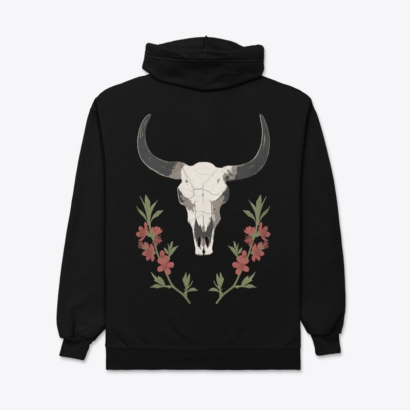 Floral Cow Skull