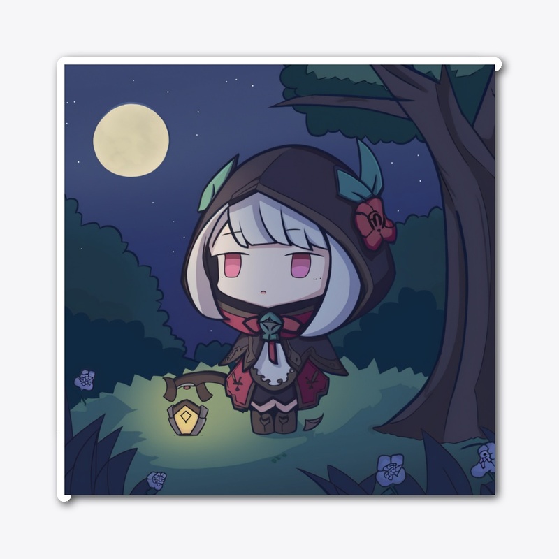 Hooded chibi anime girl