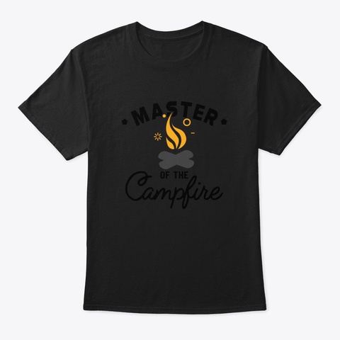 Camper   Master Of The Campfire Black T-Shirt Front