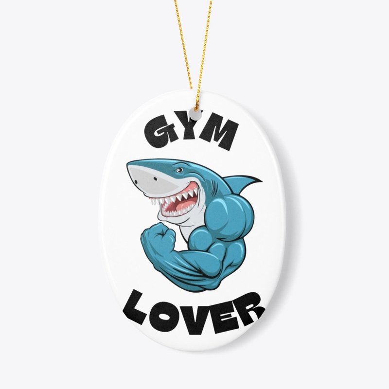 Gym Lover T-Shirt with blueShark Graphic