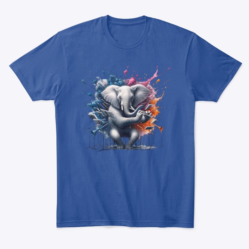Elephant playing flute