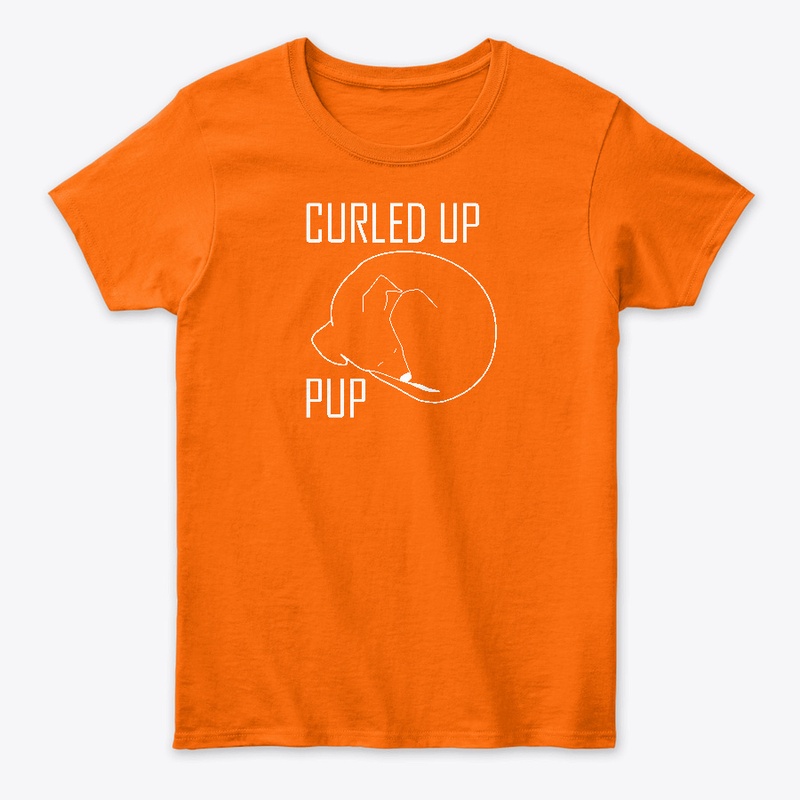 Curled Up Pup Womans Tee 