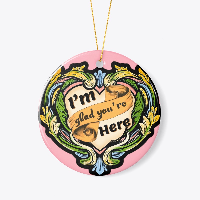 Baroque Heart ornament in full color