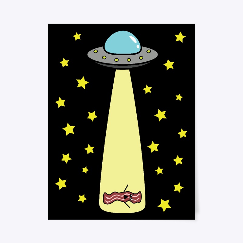 Aliens Love Bacon Poster