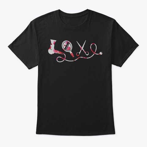 Womens Funny Hairstylist Tshirt  Gift Wo Black T-Shirt Front