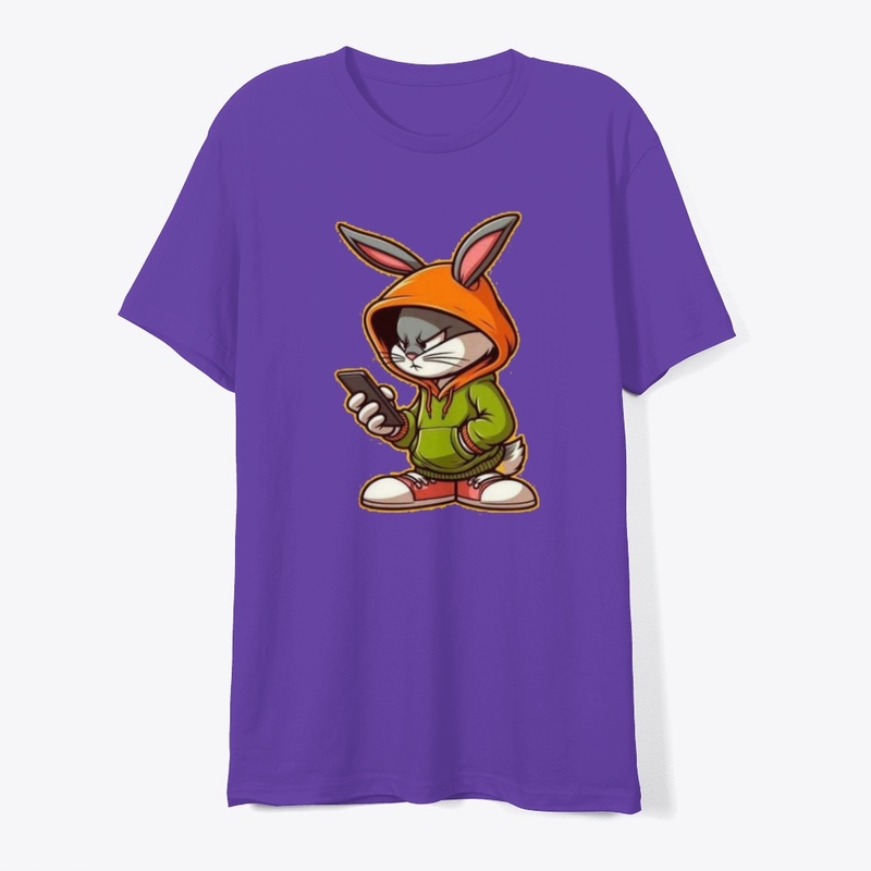 Trendy Bunny Hoodie Graphic Shirt