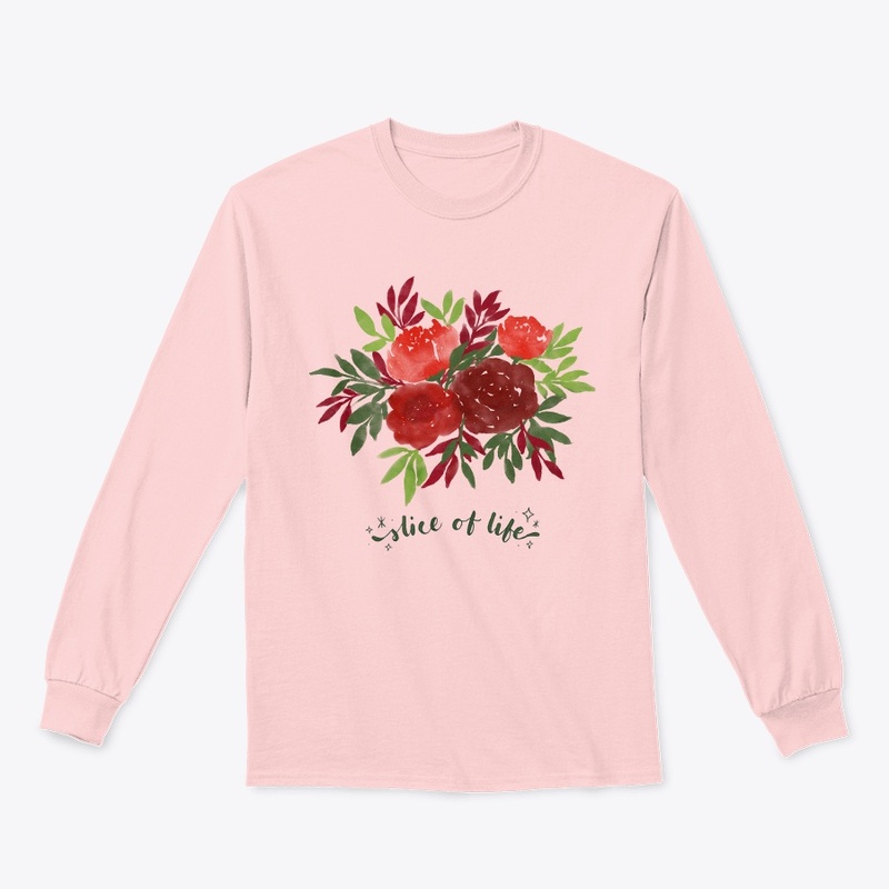 Bright Red Floral Artwork
