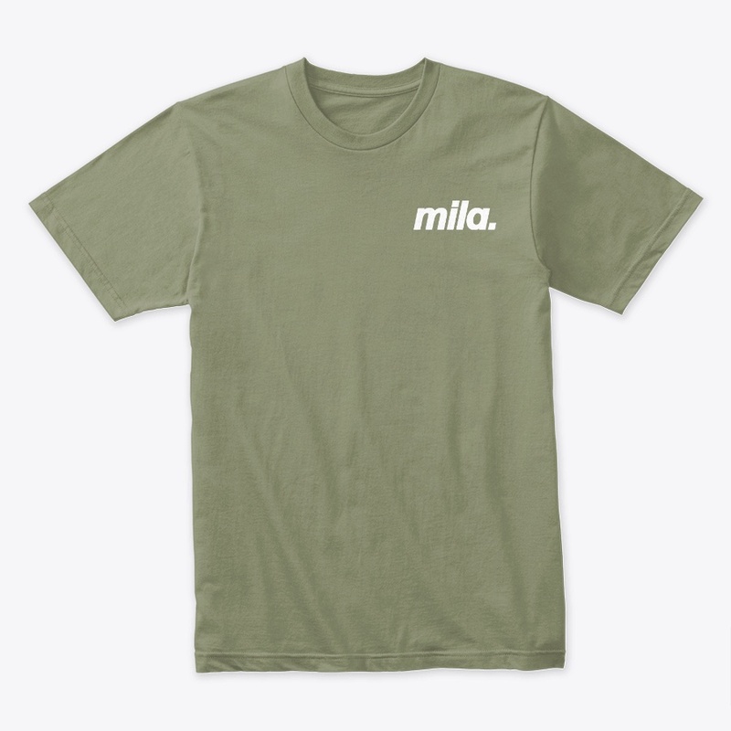 Spine logo UNISEX tee (Light Olive)