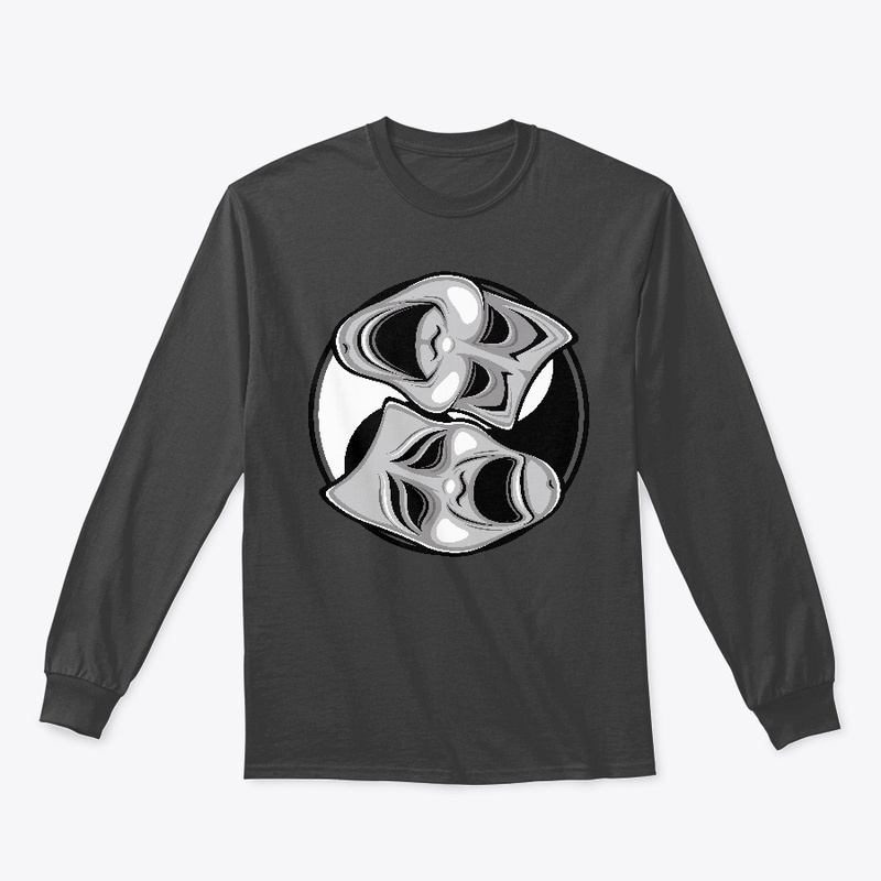 Comedy and Tragedy Masks Yin Yang