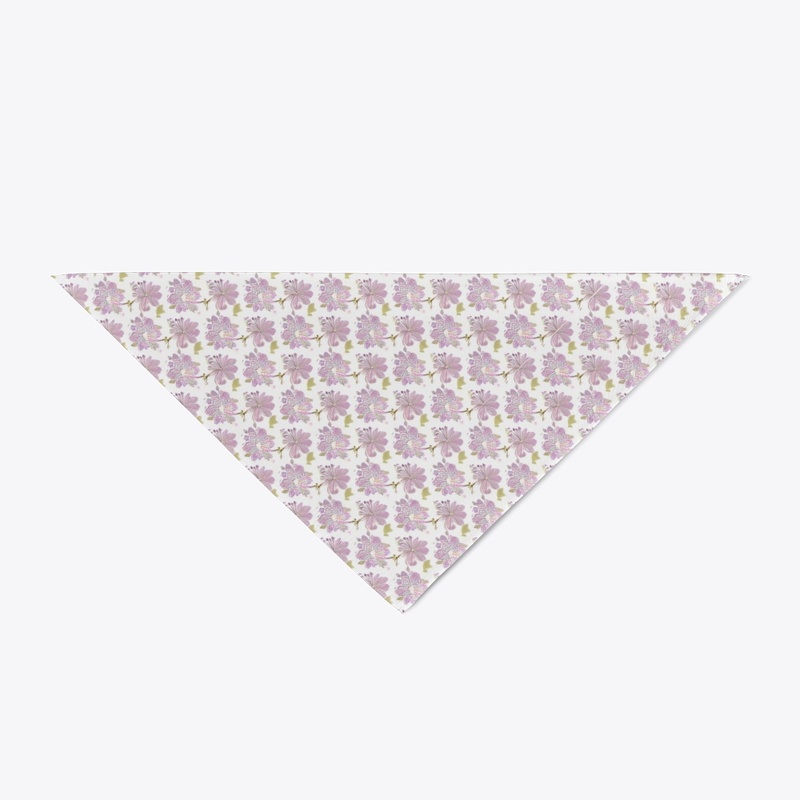 Lilac Floral Design Bandana