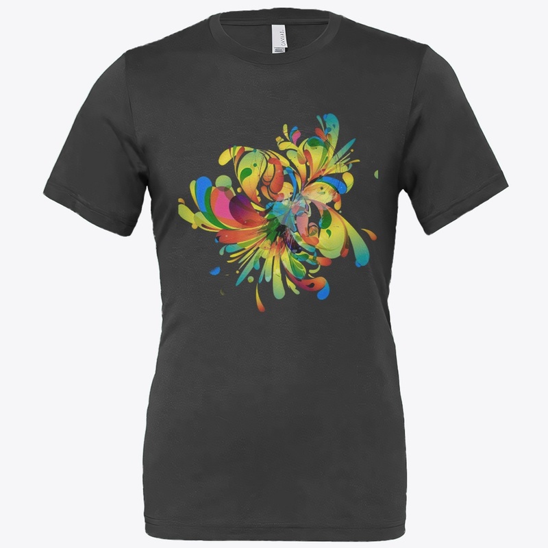 Abstract Multicolored Liquid Shapes
