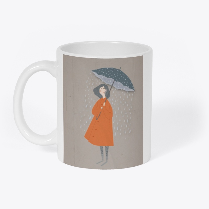 woman in the rain