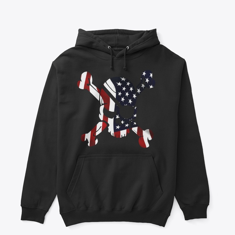 American Flag Skull Hoodie