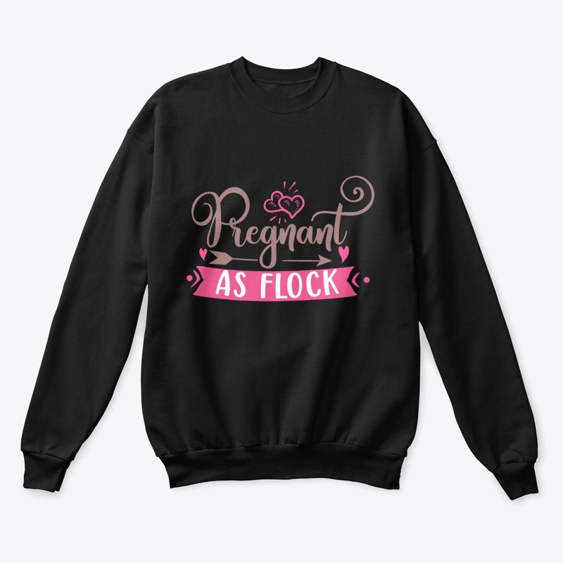 Pregnant As Flock Funny Flamingo T-Shirt