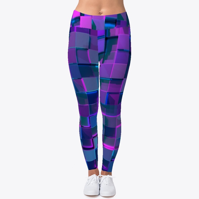 3D blue cubism