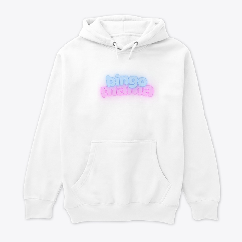 Bingo Mama blue and pink letters 