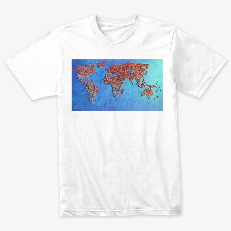 World  Map in Paper quilling design