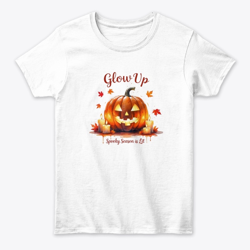 Glow Up – Cozy Carved Pumpkin T-Shirt