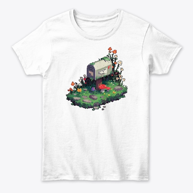 Pixel Landscape with Abandoned Bike