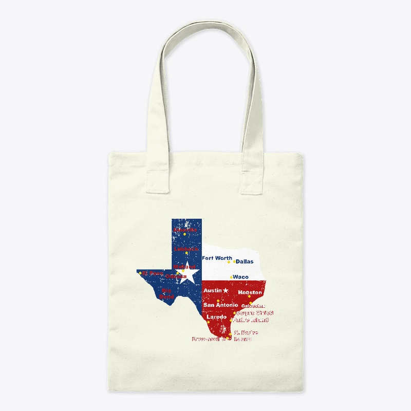 Styled Texas Flag TX Map