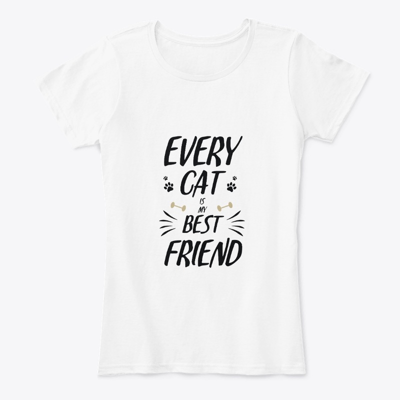 Every cat is my best friend deisgn tee. 