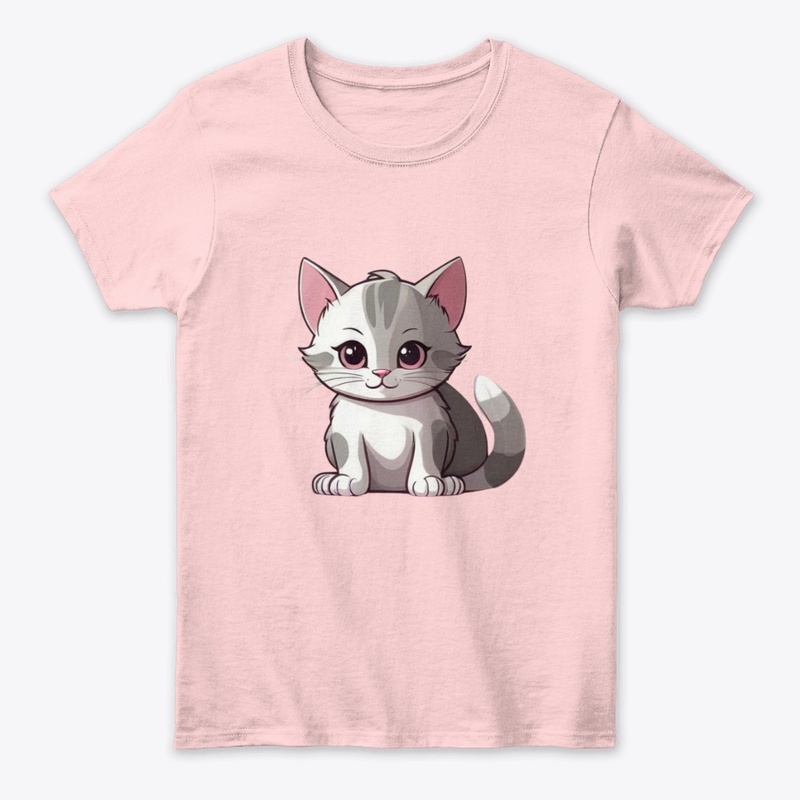 Cute Tees with cat print