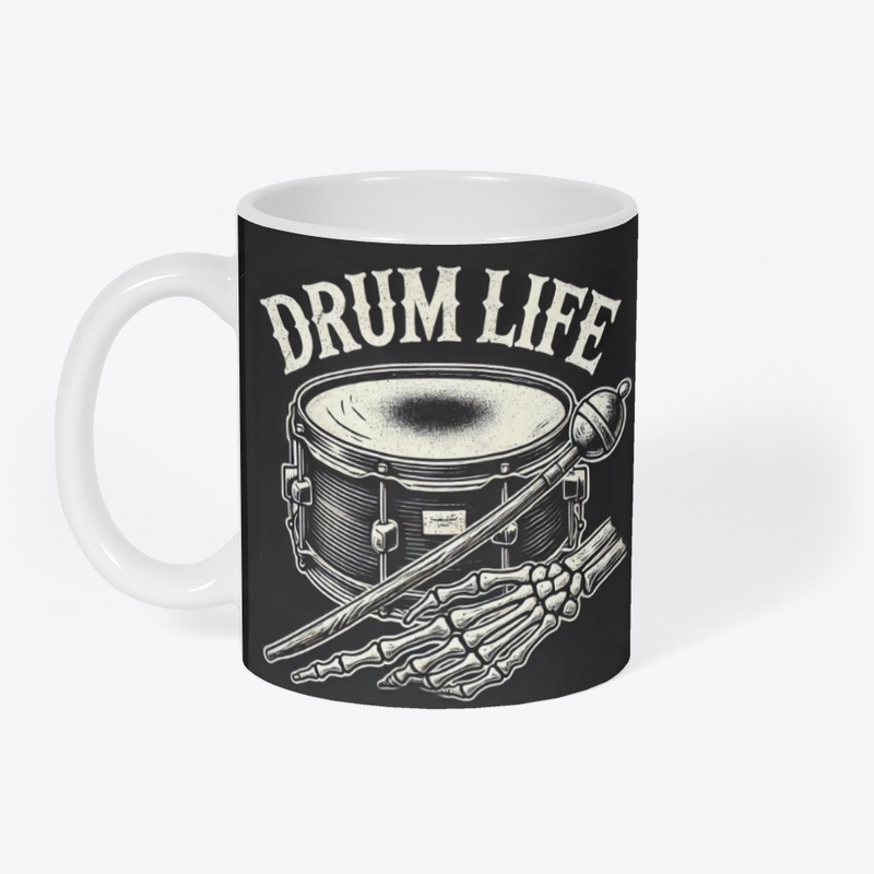 Drum Life skull and snare drum 