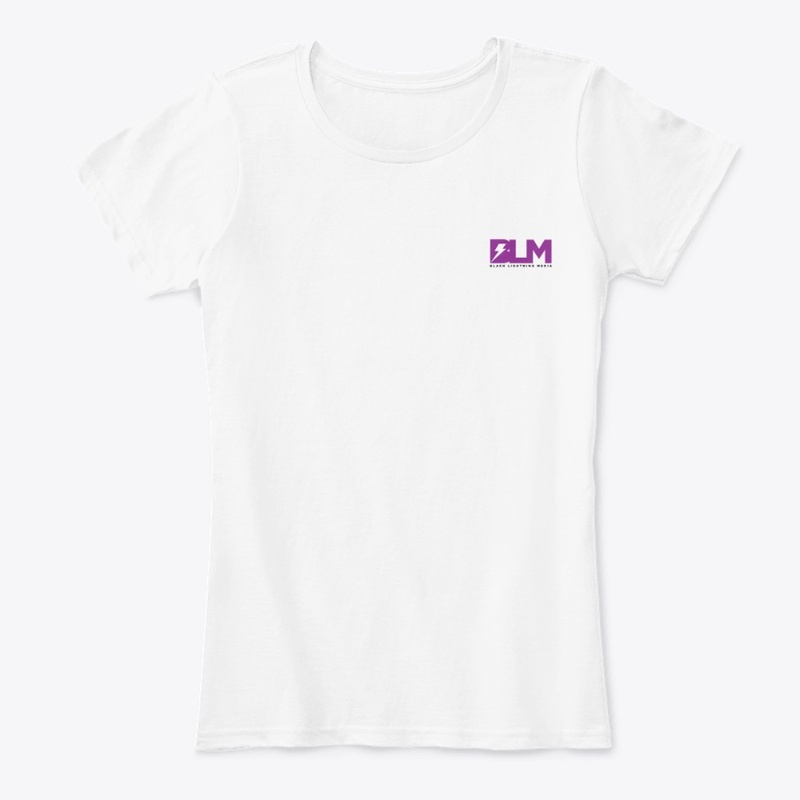 Black Lightning Media White Purple Logo