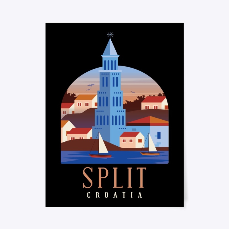 Croatia Skyline Split Cool Souvenir Gift