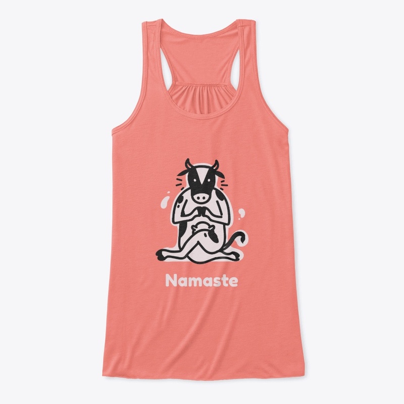Namaste cow pose 