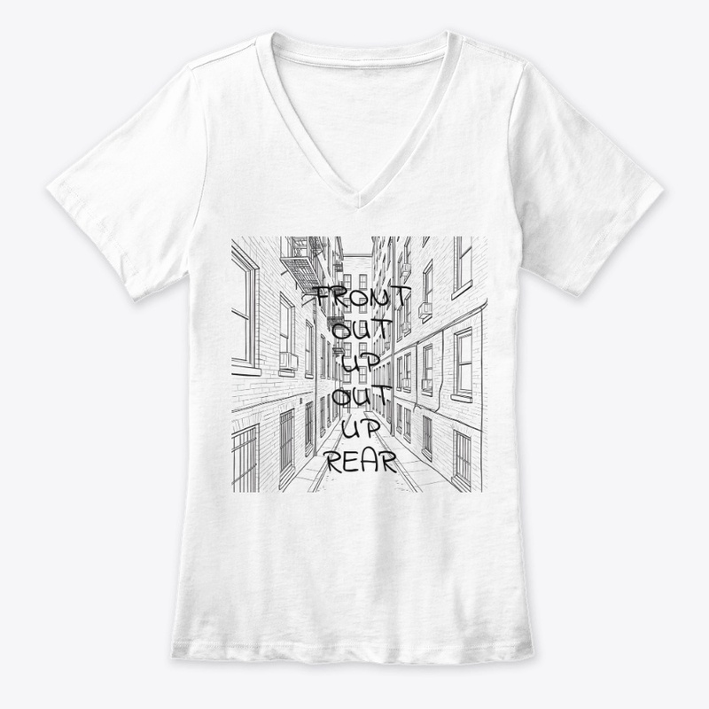 Front Out Up Out Up Rear - Women's Premium V-Neck Tee - Women's Premium V-Neck Tee - Women's Premium V-Neck Tee