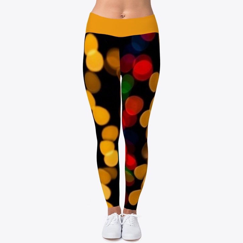 Blur City Lights Print Leggings