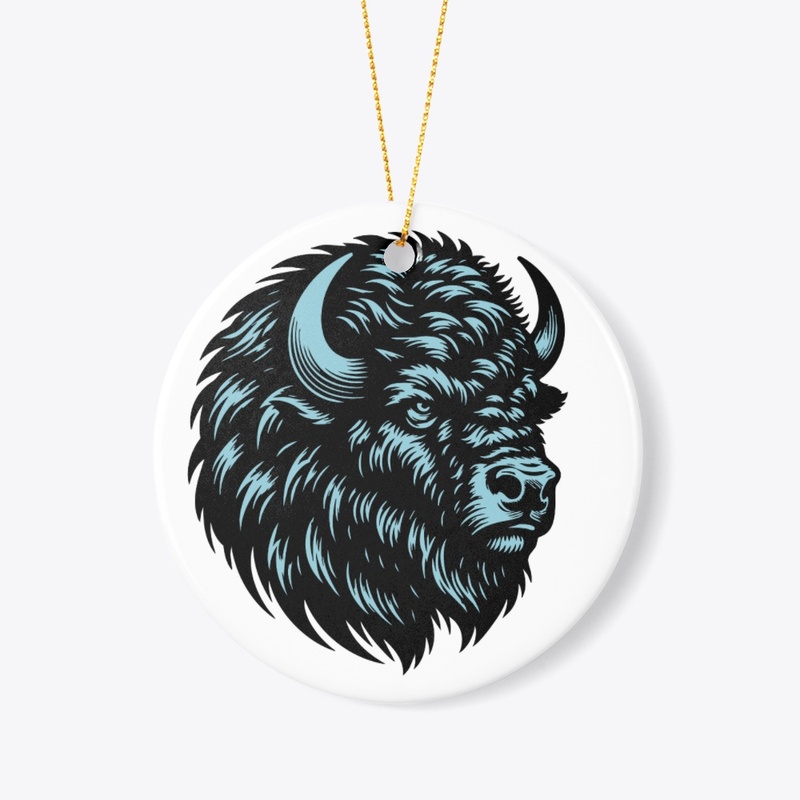 Powerful Bison Head Design