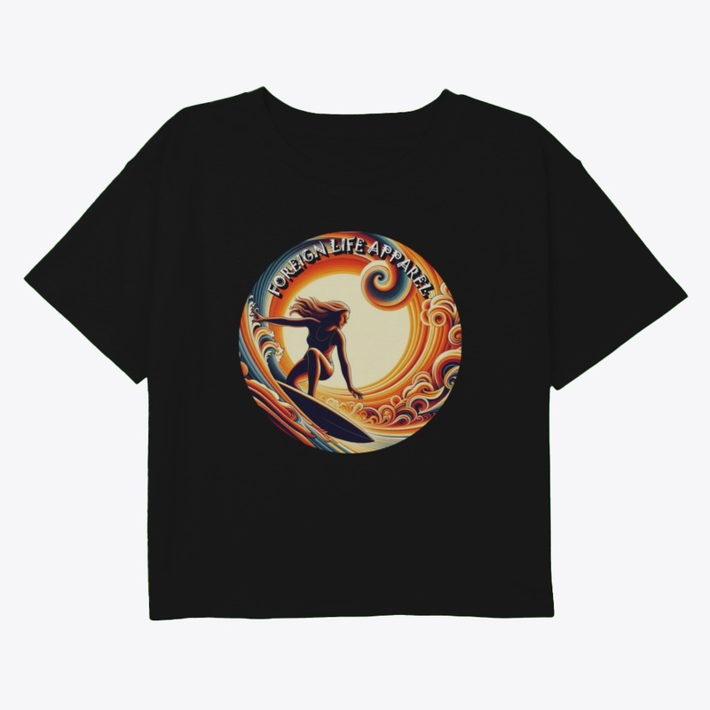 Foreign Life Women's Poster Surf Tee