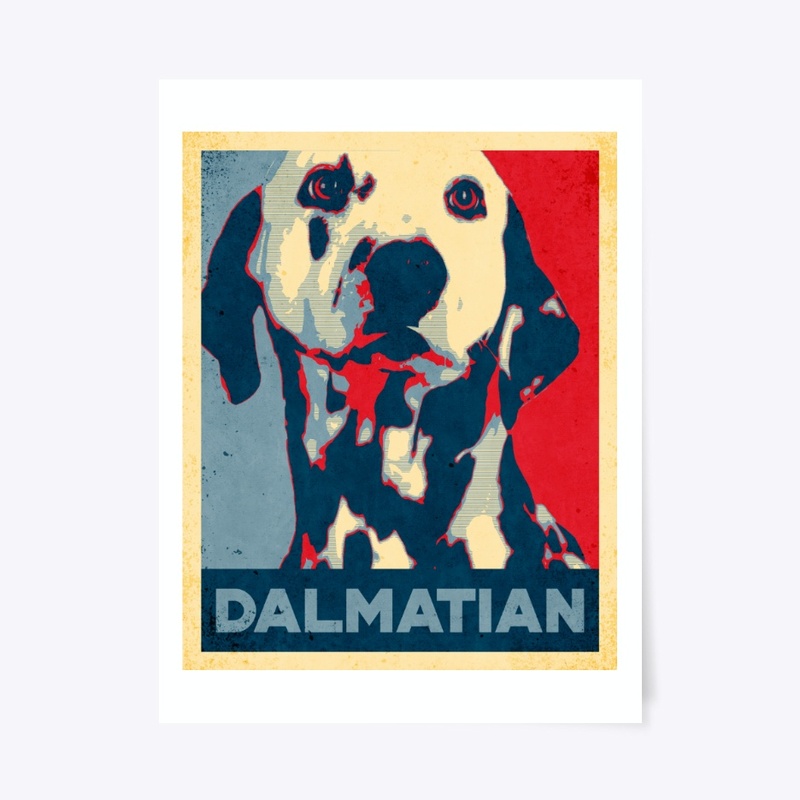 Cool Dalmatian Propaganda Poster Style