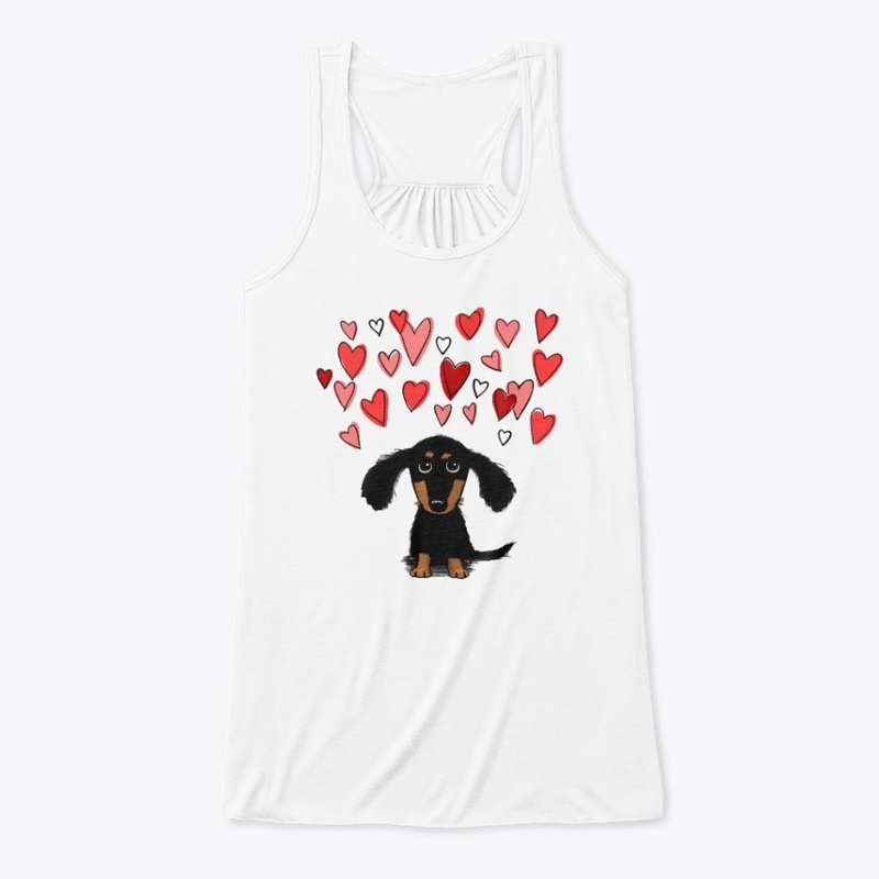 Cute Doxie Puppy Valentine 