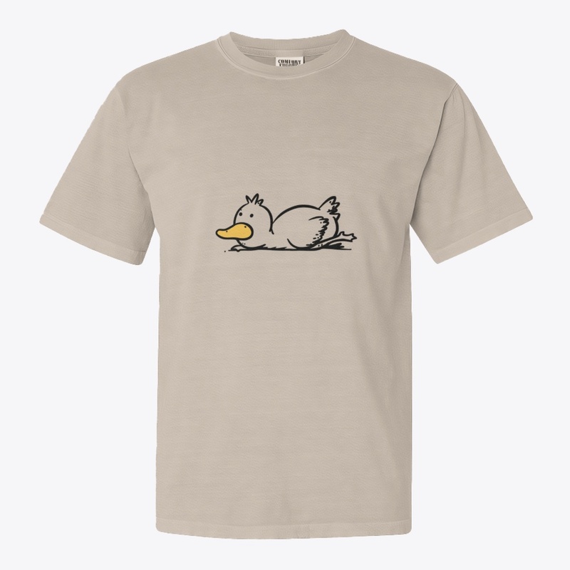 Relaxing Minimalist Duck Illustration 