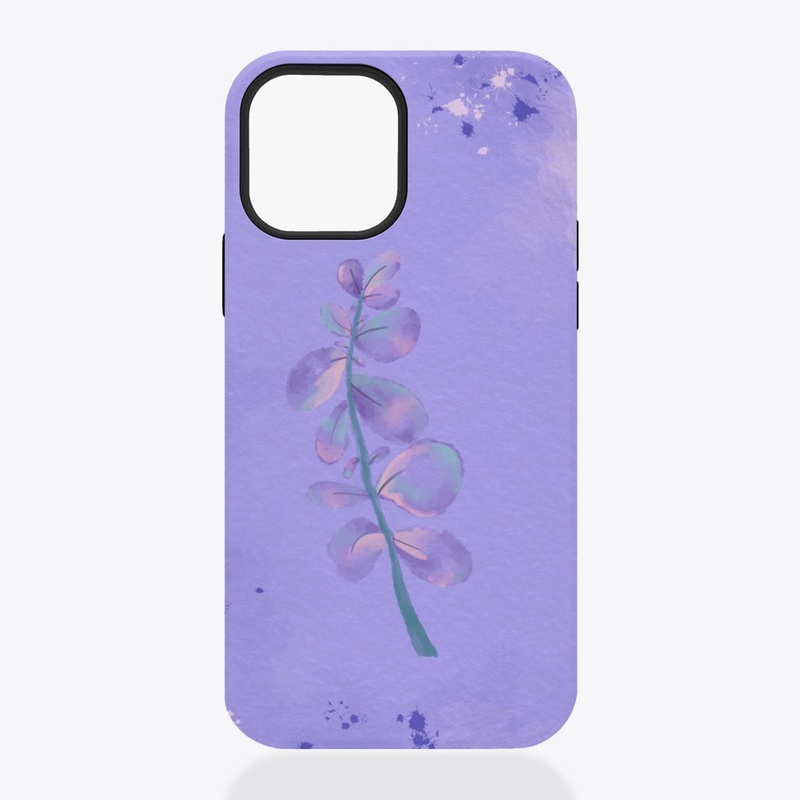 Purple, Pastel, Floral Phone Case
